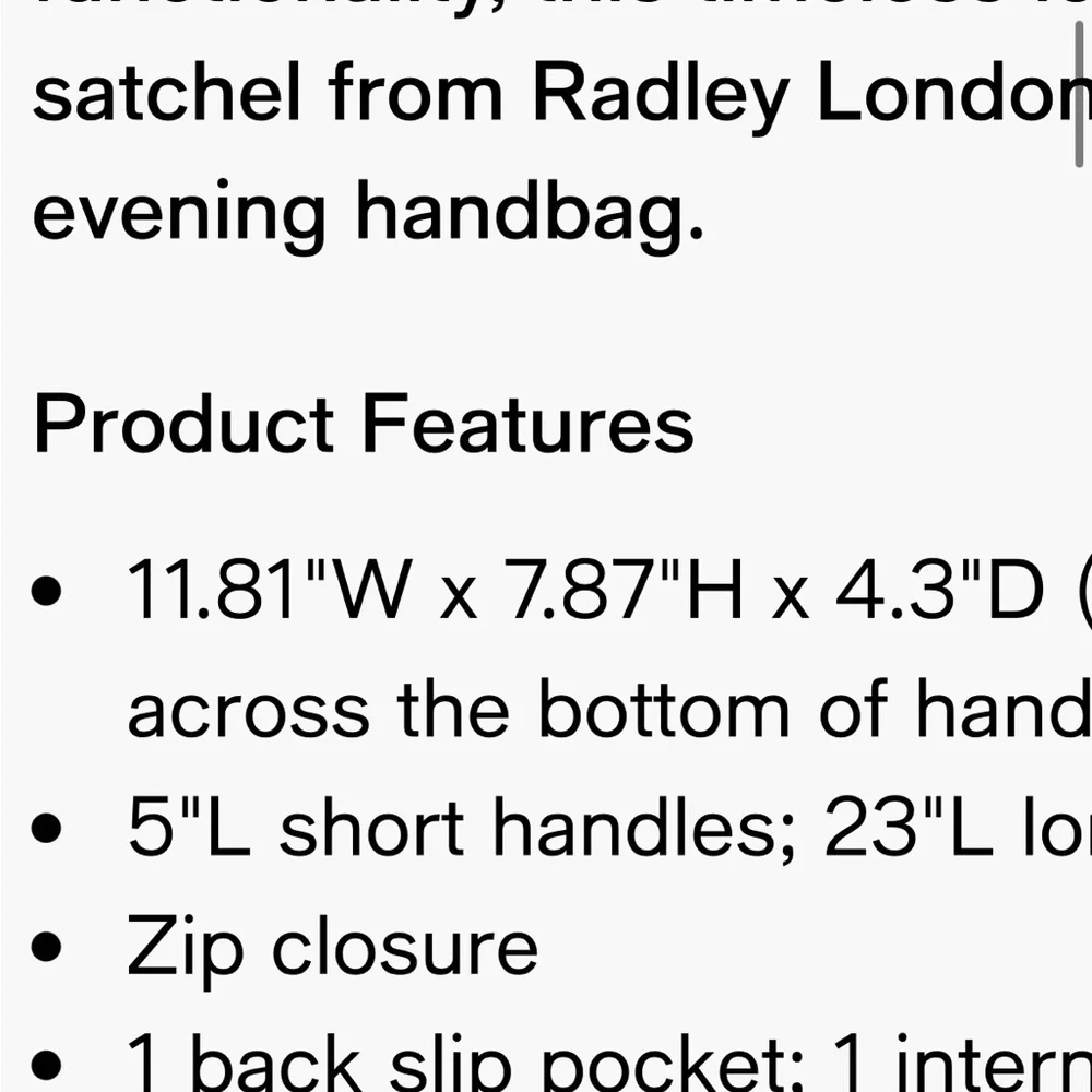 Radley London Millbank Black Leather Satchel
